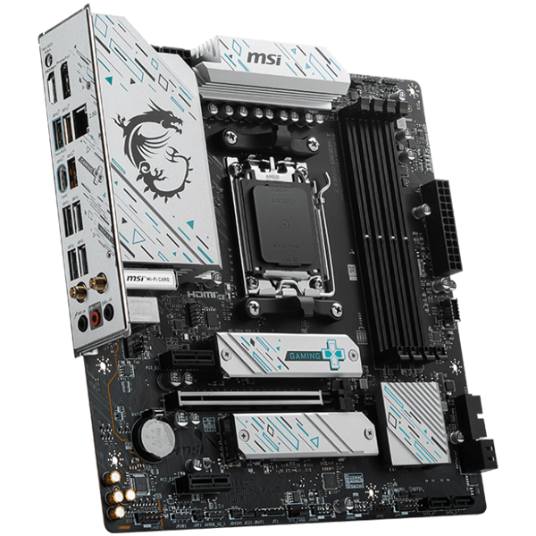 MSI B650M GAMING PLUS WIFI, mATX, AMD Ryzen Dual Channel DDR5 7200+(OC)MHz, 1x PCIe x16 slot, 2x PCI-Ex1 slots, 1x HDMI, 1x DP, 4x USB 5Gbps Type A, 3xUSB 10GBps Type A, 1xUSB 10Gbps Type C, 7.1 HD Au [2]