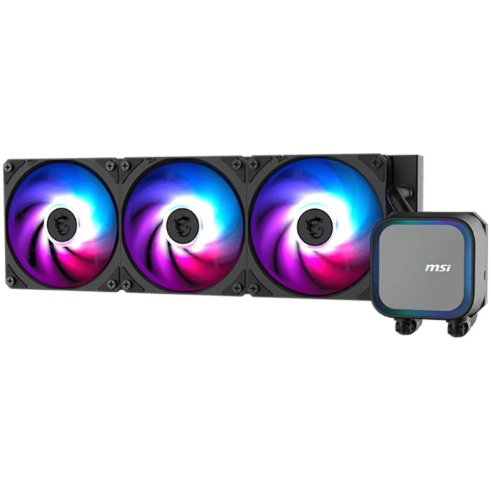MSI MAG CORELIQUID A13 360, 3x120mm Pre-installed ARGB Daisy Chain Fans, Replacable Top Cover, Copper Base Intel LGA 1700/1851, AMD AM5/AM4, 3Y Warranty [2]