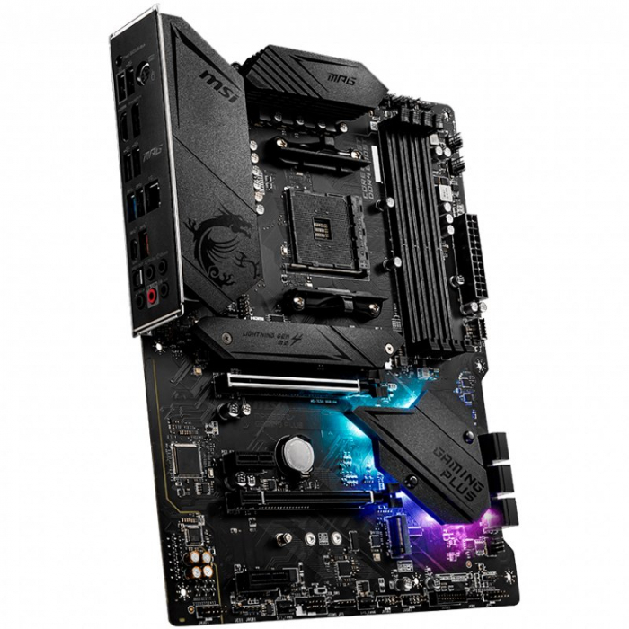 MSI MPG B550 GAMING PLUS,ATX,Socket AM4,AMD B550 Chipset,4 DIMMs,Dual Channel DDR4 up to 4400+(OC)MHz,1x PCIe 4.0/ 3.0 x16 slot,2x M.2 slots,2x USB 3.2 Gen 2 (1x Type-C),2x USB 3.2 Gen 1,1x HDMI,1x DP [2]