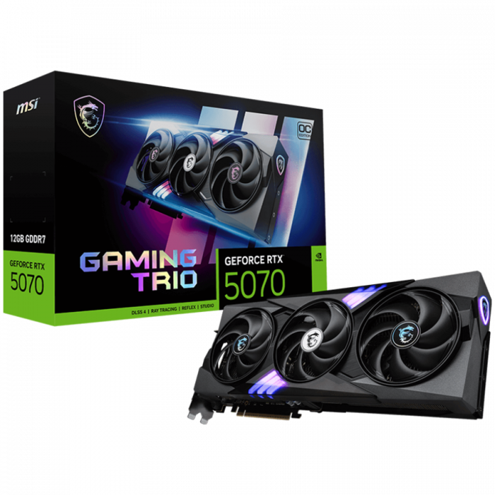 MSI - NVIDIA GeForce RTX 5070 12G GAMING TRIO OC 12GB GDDR7 PCI Express Gen 5 Graphics Card - Black [1]