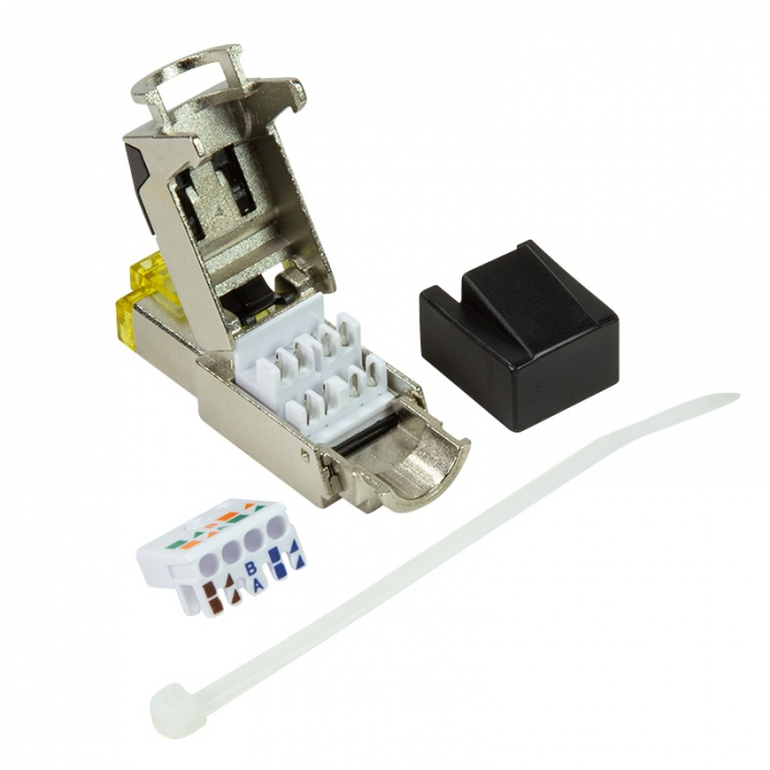 MUFA RJ-45 LOGILINK pt. cablu FTP, SFTP, Cat8.1, RJ-45 (T), ecranat, zinc turnat ecranat, manson, pentru cablu cu diametru exterior 7-8.5mm AWG22-24, 1 buc, \\"MP0081\\" [2]
