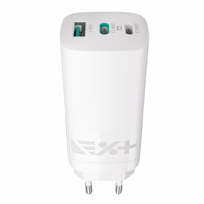 Next One 65W 2x USBC, 1x USB A Wall Charger - White [5]