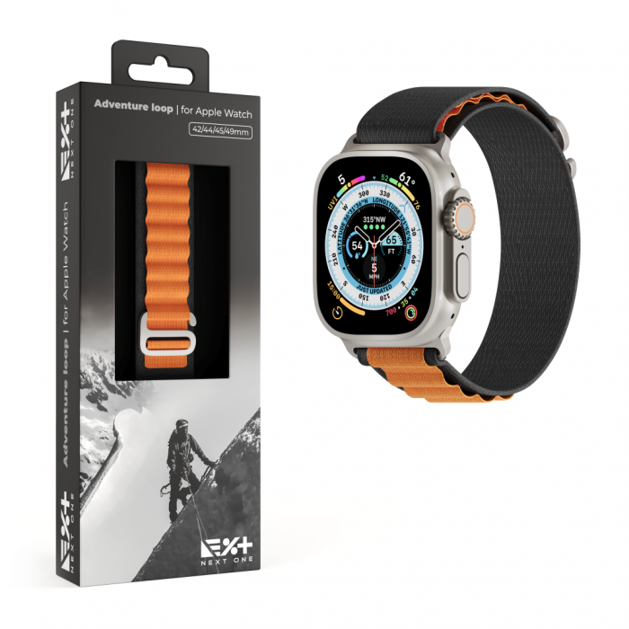 Next One Adventure Loop for Apple Watch 45/49mm - Black/Orange [2]