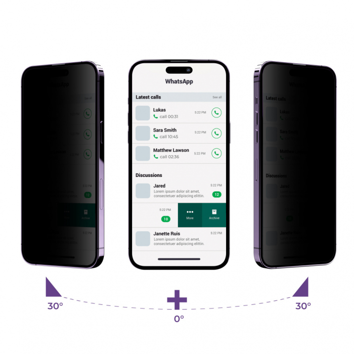 Next One All-Rounder Privacy Glass Screen Protector For iPhone 14 Pro Max [10]