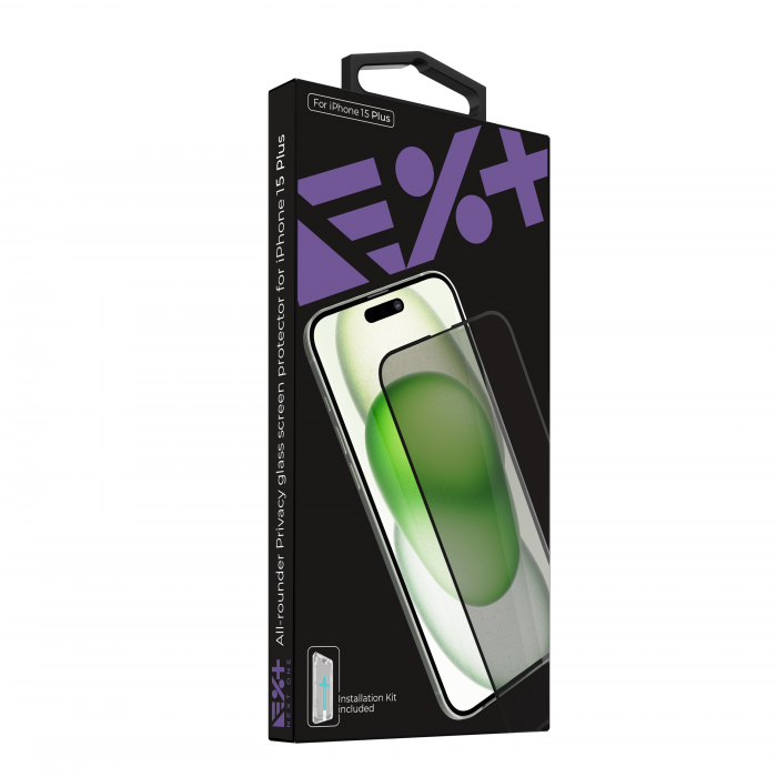 Next One All-Rounder Privacy Glass Screen Protector For iPhone 15 Plus [6]