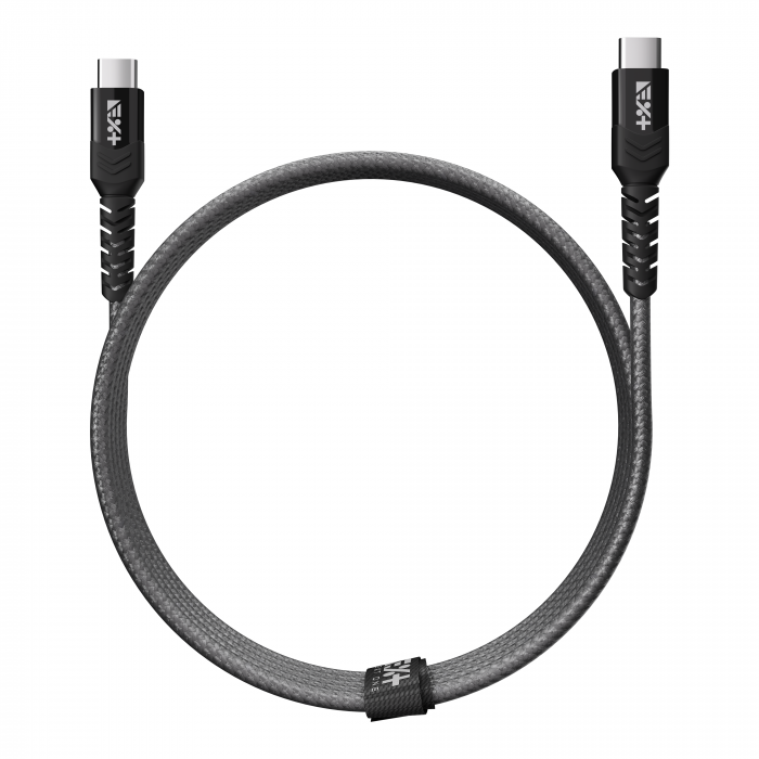 Next One Braided USB-C to USB-C Cable 1.2m (3A) - Space Gray [2]