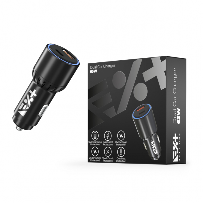 Next One Dual 63W Car Charger - Black [4]