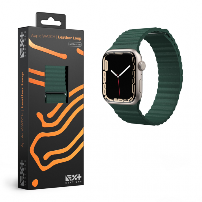 Next One Leather Loop for 42/44/45mm - Leaf Green [3]