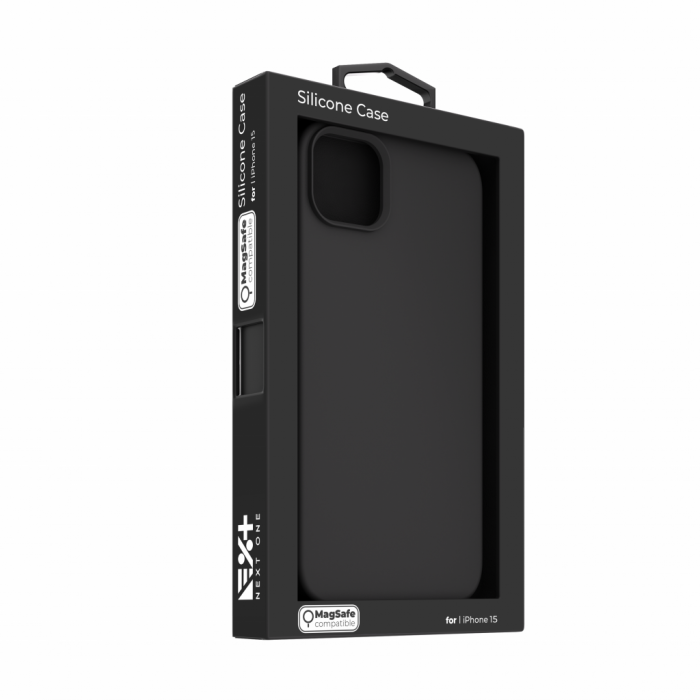 Next One Silicone Case for iPhone 15 MagSafe compatible - Black [8]