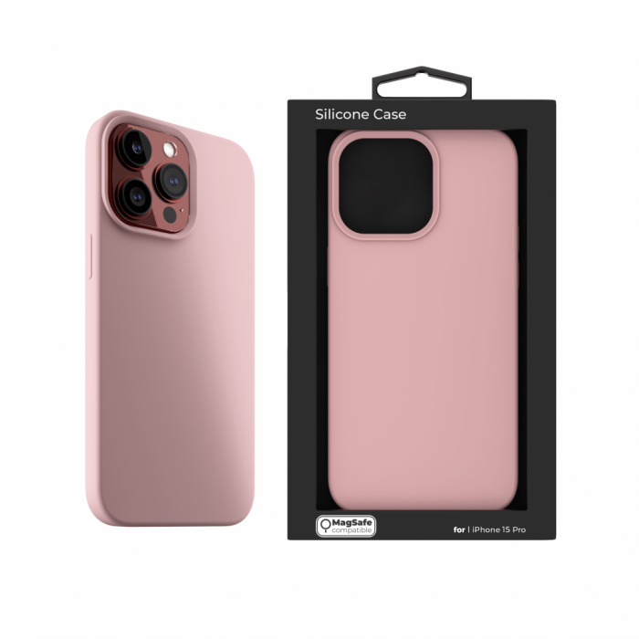 Next One Silicone Case for iPhone 15 Pro MagSafe compatible - Ballet Pink [9]