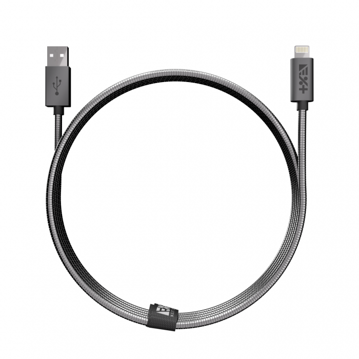 Next One USB-A to Lightning Metallic Cable 1m - Space Gray [3]