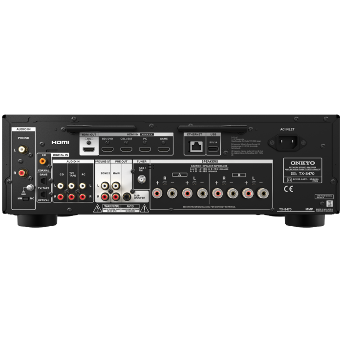Onkyo TX-8470 Hi-Fi Network Stereo Receiver, Black [3]