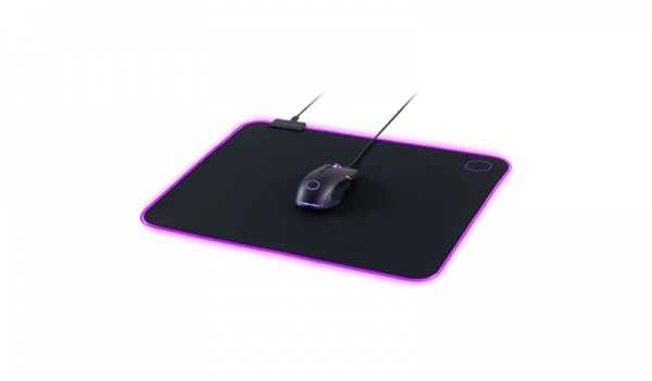 PAD RGB COOLER MASTER gaming, 370 x 270 x 3mm, cauciuc natural & tesatura, margini cusute & iluminate RGB, durabilitate crescuta, black & purple "MPA-MP750-M" [3]