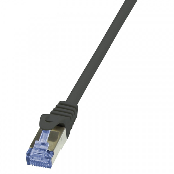 Patch Cable Cat.6A S/FTP black  0,50m, PrimeLine "CQ3023S" [1]