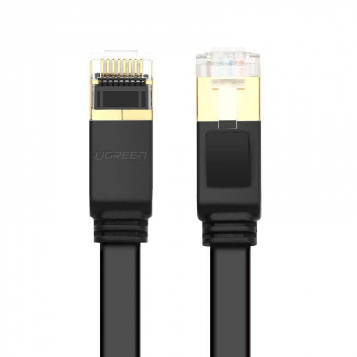 PATCH CORD U/FTP Ugreen Cat7, "NW106" fire din cupru, flat cable, viteza maxima 10 Gbps, 3m, negru "11262" (include TV 0.06 lei) - 6957303882625 [3]