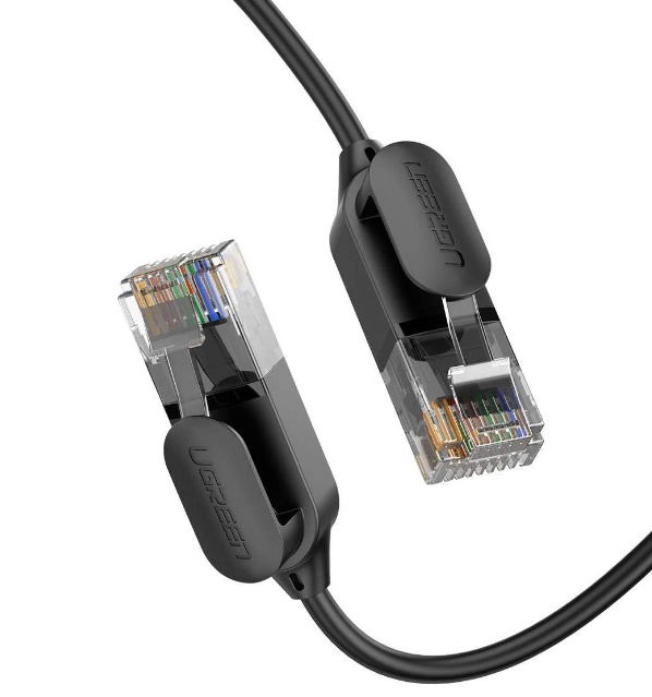 PATCH CORD UTP Ugreen Cat6A, \\"NW122\\" fire din cupru, tiny cable, viteza maxima 10 Gbps, 5m, negru \\"70654\\" (include TV 0.06 lei) - 6957303876549 [2]