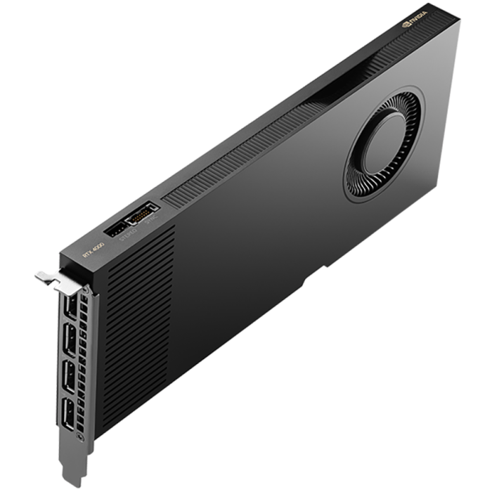 PNY NVIDIA RTX 4000 Ada Generation OEM Version, PCI-Express x16 Gen 4.0, Single Slot, 20 GB GDDR6 ECC 160-bit, HDCP 2.2 and HDMI 2.0 support with opt. adapter [2]