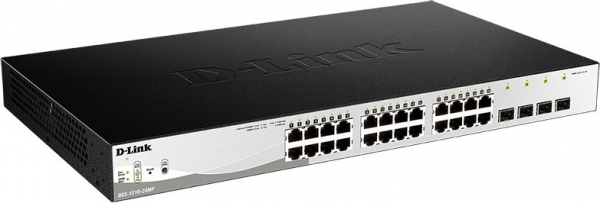 PoE+ (Power Over Ethernet) Switch Smart  28-port-uri PoE+ Gigabit + 4 SFP ports, D-Link "DGS-1210-28MP" [3]