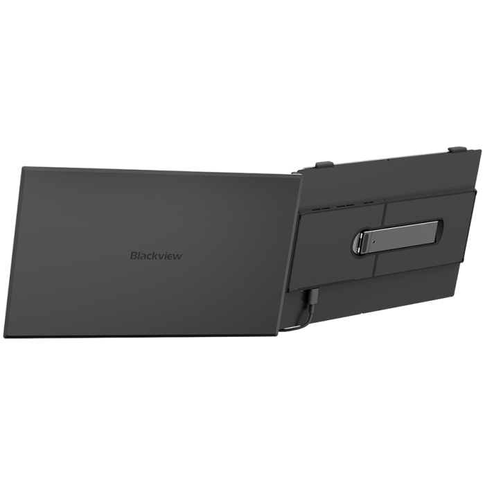 Portable monitor Blackview SCM6 Single Screen 14inch 1920x1080 16:9 LCD 60Hz IPS 178 USB-C 3.1x3 for 13-17.3 inch laptops 332x207x15.6mm Grey Black [4]