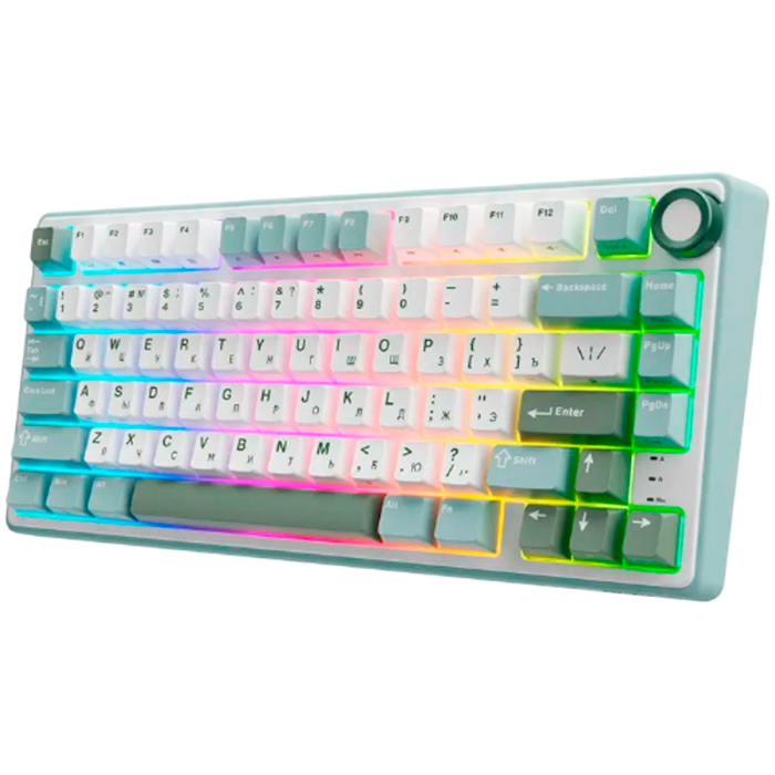 ROYAL KLUDGE R75 Sky Cyan Gaming Keyboard Brown switch [2]