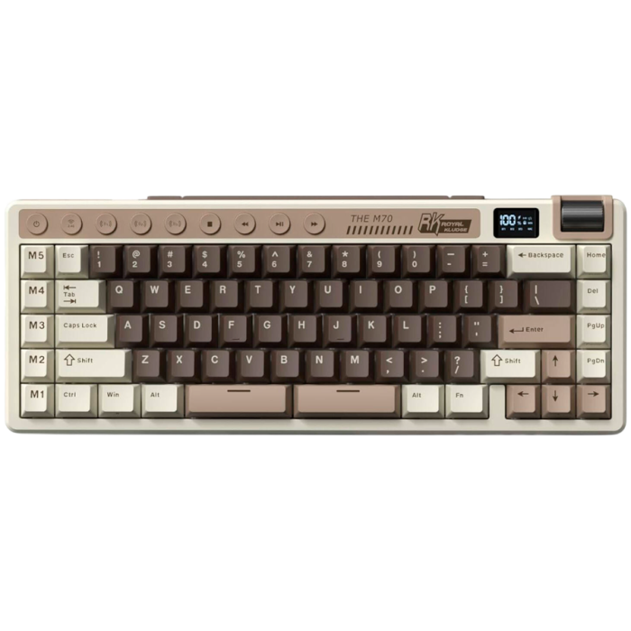 ROYAL KLUDGE RK M70 Mocha Grey Gaming Keyboard Beige switch [1]