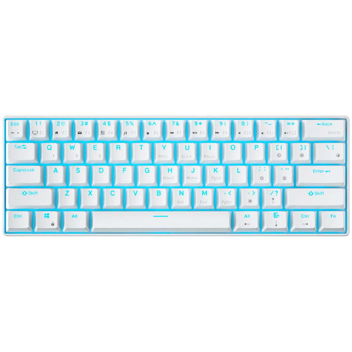 ROYAL KLUDGE RK61 White Gaming Keyboard Red switch [1]