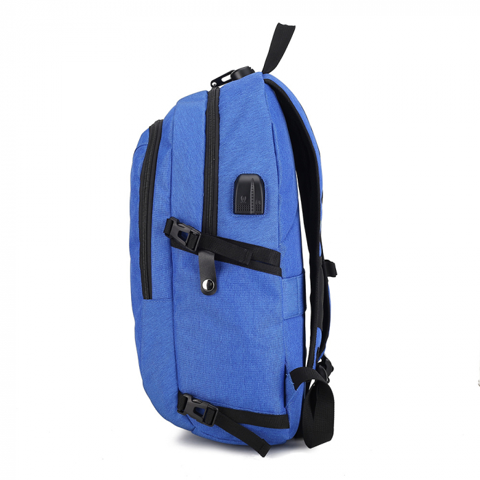 RUCSAC SPACER, pt. notebook de max. 15.6", 2 compartimente, buzunar frontal, buzunar lateral x 2, blocare fermoar, USB 2.0 (M)(pt. acces la Power Bank), Jack 3.5 mm (pt. acces la casti), waterproof,   [4]