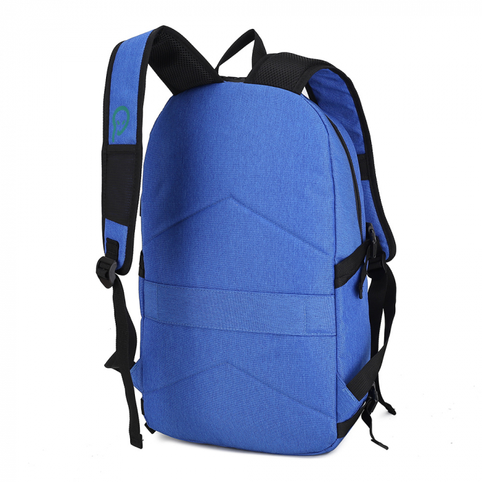 RUCSAC SPACER, pt. notebook de max. 15.6", 2 compartimente, buzunar frontal, buzunar lateral x 2, blocare fermoar, USB 2.0 (M)(pt. acces la Power Bank), Jack 3.5 mm (pt. acces la casti), waterproof,   [5]