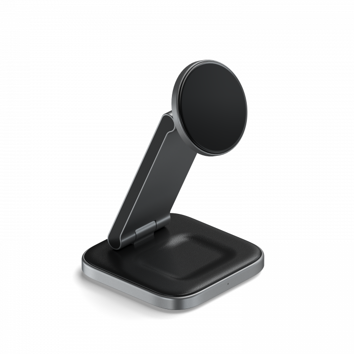Satechi 3-in-1 Foldable Qi2 Wireless Charging Stand with Type A,C,G plugs - Space Gray [7]