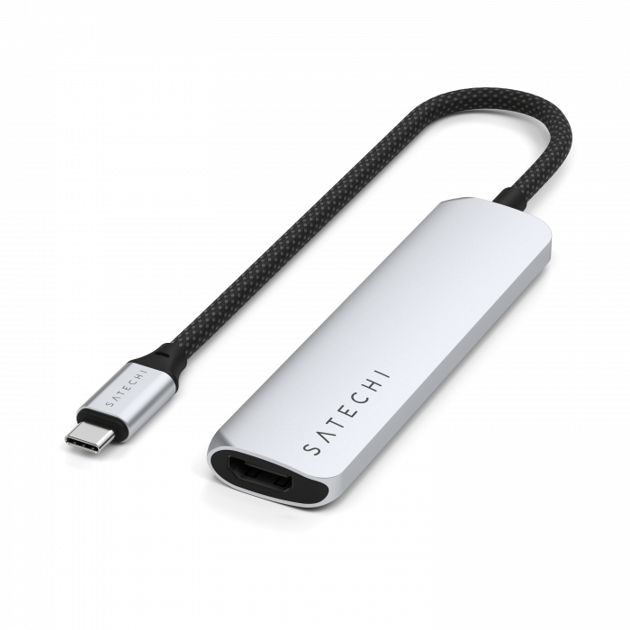 Satechi 4-in-1 USB-C Slim Multiport Adapter 4K - Silver [4]