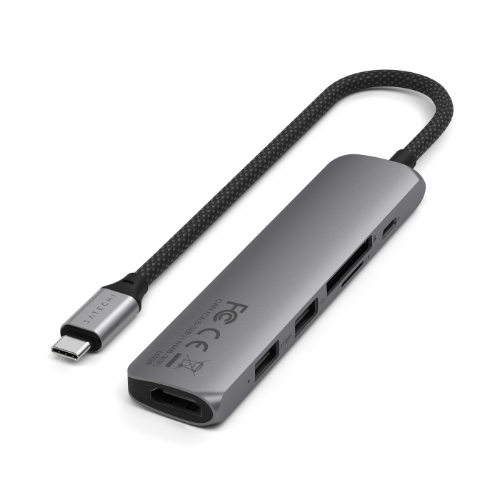 Satechi 6-in-1 USB-C Slim Multiport Adapter - Space Grey [7]
