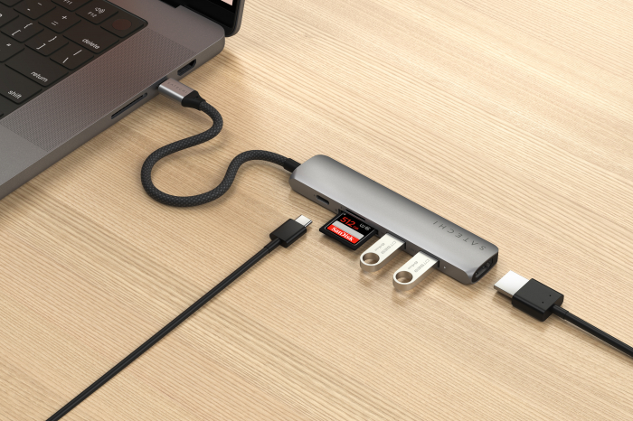 Satechi 6-in-1 USB-C Slim Multiport Adapter - Space Grey [4]