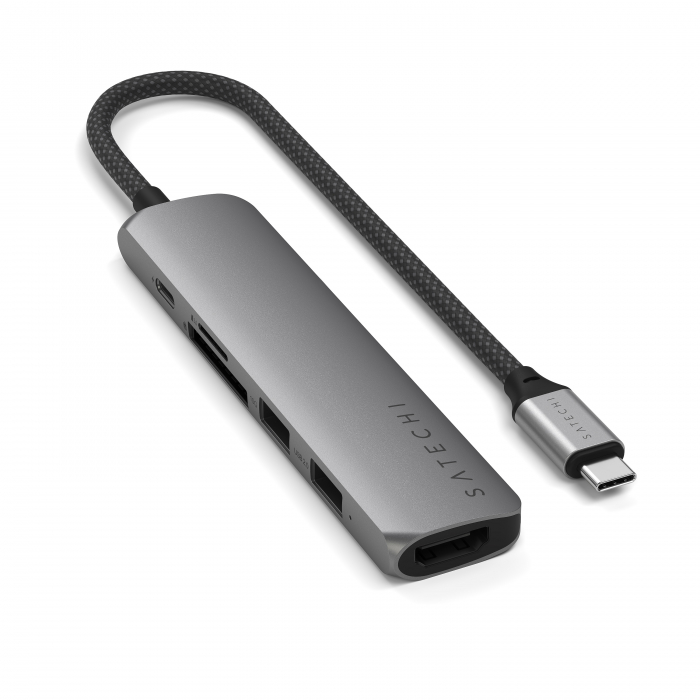 Satechi 6-in-1 USB-C Slim Multiport Adapter - Space Grey [2]