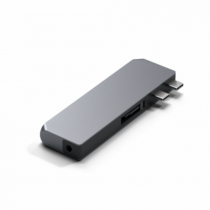 Satechi Aluminium Pro Hub Mini (1xUSB4 96W up to 6K 60Hz display output, 2 x USB-A 3.0, 1xEthernet, 1xUSB-C, 1xAudio) - Space Grey [5]