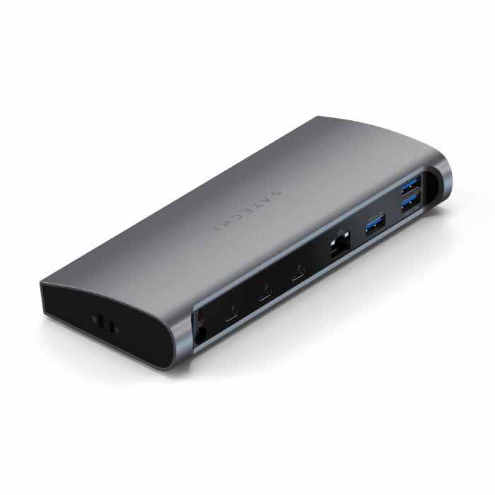 Satechi Aluminium Thunderbolt 4 Dock (1xT4 P 96W,3x T4 40Gbps 15W,Ethernet,3xUSB-A 3.2 10 Gbps,1xUSB-A 2.0 charging,SDcard,3.5mm audio) - Space Grey [3]