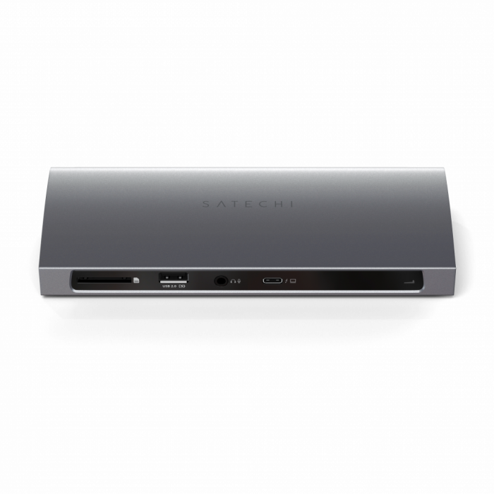 Satechi Aluminium Thunderbolt 4 Dock (1xT4 P 96W,3x T4 40Gbps 15W,Ethernet,3xUSB-A 3.2 10 Gbps,1xUSB-A 2.0 charging,SDcard,3.5mm audio) - Space Grey [4]