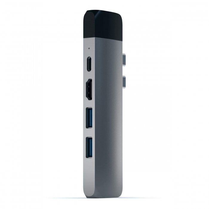 Satechi Aluminium Type-C PRO Hub (HDMI 4K,PassThroughCharging,1x USB3.0,1xSD,Ethernet) - Space Grey [6]