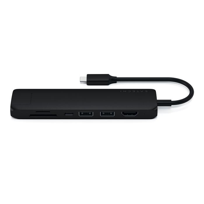 Satechi Aluminium Type-C Slim Multiport (1xHDMI 4K,2x USB-A,1x SD,1x Ethernet) - Black [7]