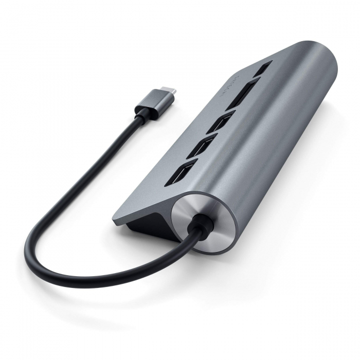 Satechi Aluminium Type-C USB Hub (3x USB 3.0,MicroSD) - Space Grey [3]