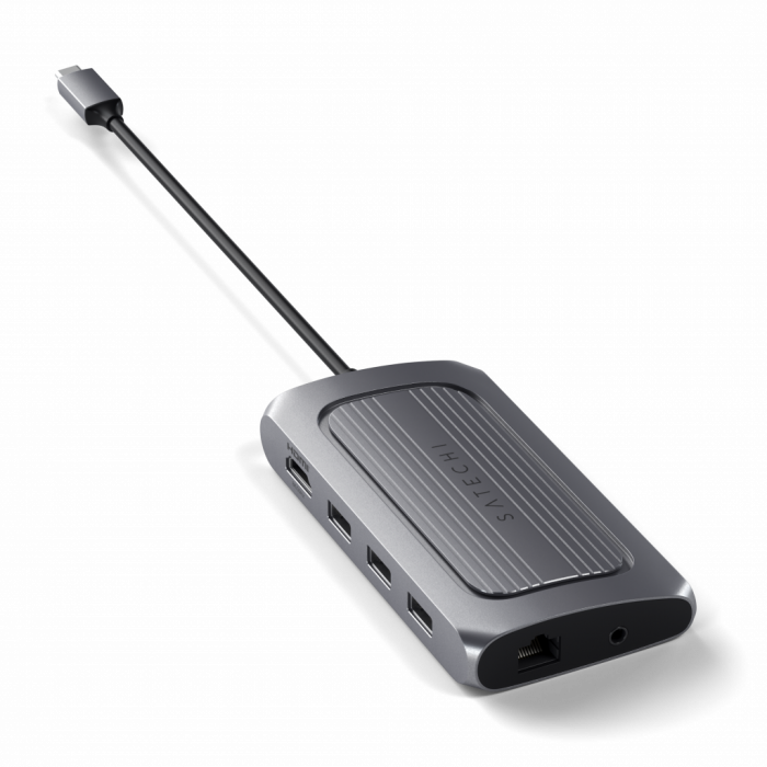 Satechi Aluminium USB4 Multiport Adapter w 8K HDMI (1x8K HDMI/30Hz, USB-C PD 100W, Ethernet, 2xUSB-A 3.2, 1xUSB-A 2.0, Micro/SD, 3.5mm audio) - Space Grey [5]
