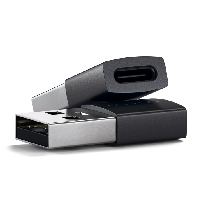 Satechi Aluminum  2x Type-A to Type-C Adapter - Space Black [5]