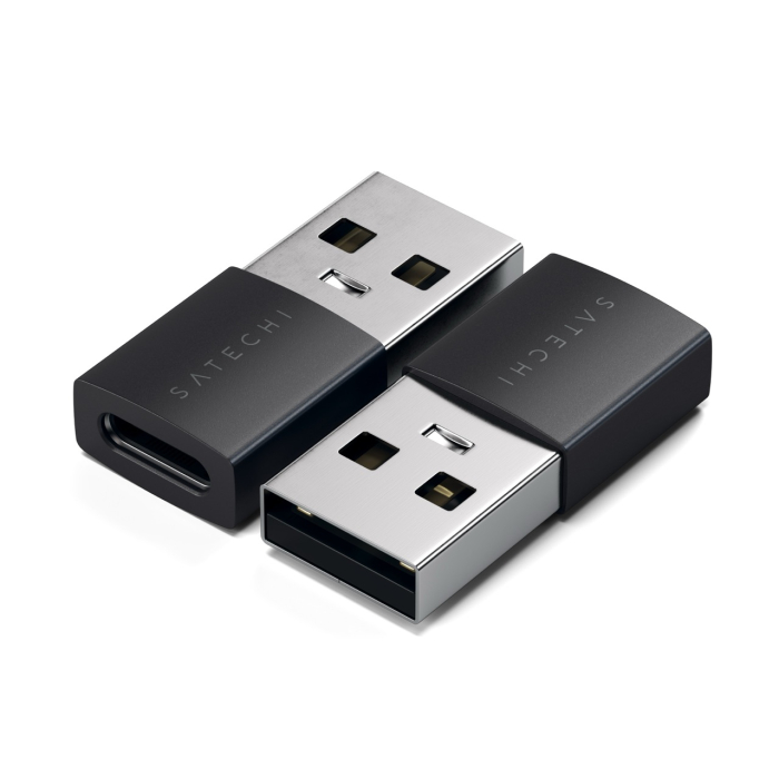 Satechi Aluminum  2x Type-A to Type-C Adapter - Space Black [1]