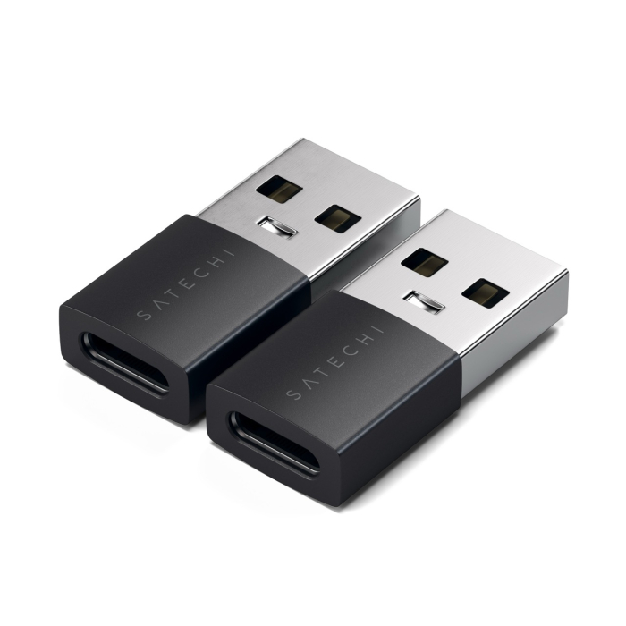 Satechi Aluminum  2x Type-A to Type-C Adapter - Space Black [2]