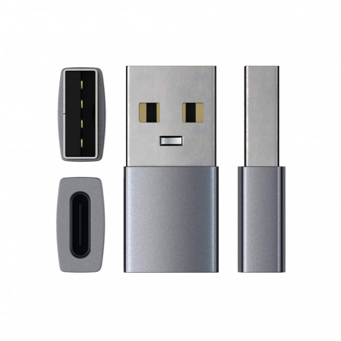 Satechi Aluminum Type-A to Type-C Adapter - Space Grey [4]