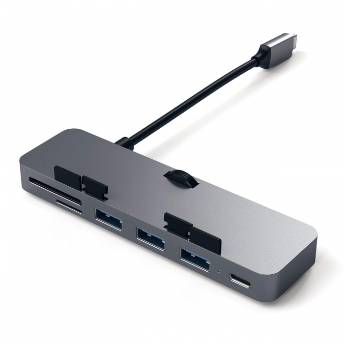 Satechi Aluminum Type-C CLAMP PRO Hub (3x USB 3.0,MicroSD) - Space Grey [10]