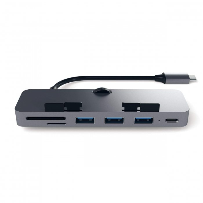 Satechi Aluminum Type-C CLAMP PRO Hub (3x USB 3.0,MicroSD) - Space Grey [5]