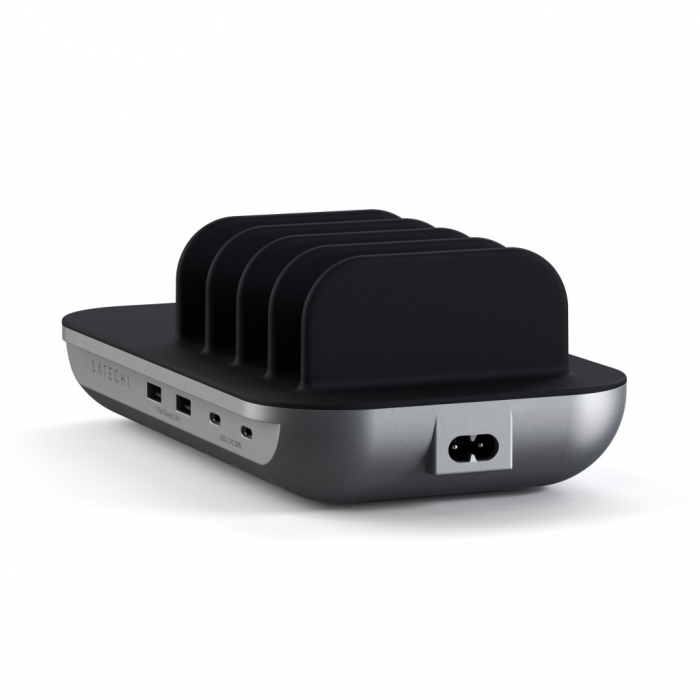 Satechi Dock 5 Multi device charging station with EU plug (2xUSB-C PD 20 W, 2x USB-A 12W, Wireless) - Space Grey [5]
