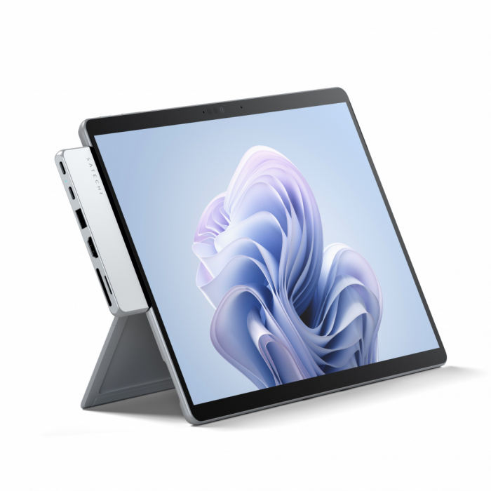Satechi DUAL USB-C HUB for SURFACE PRO 9 (1x USB4 Pass-through Port 100W PD, 1x 6K/60Hz or Dual 4K/60Hz Video 40Gbps,2x USB-C 3.2 Gen 2 Port, 1x USB-A 3.2 Gen 2, HDMI 2.0 Port (4K/60Hz) SD/microSD) [4]