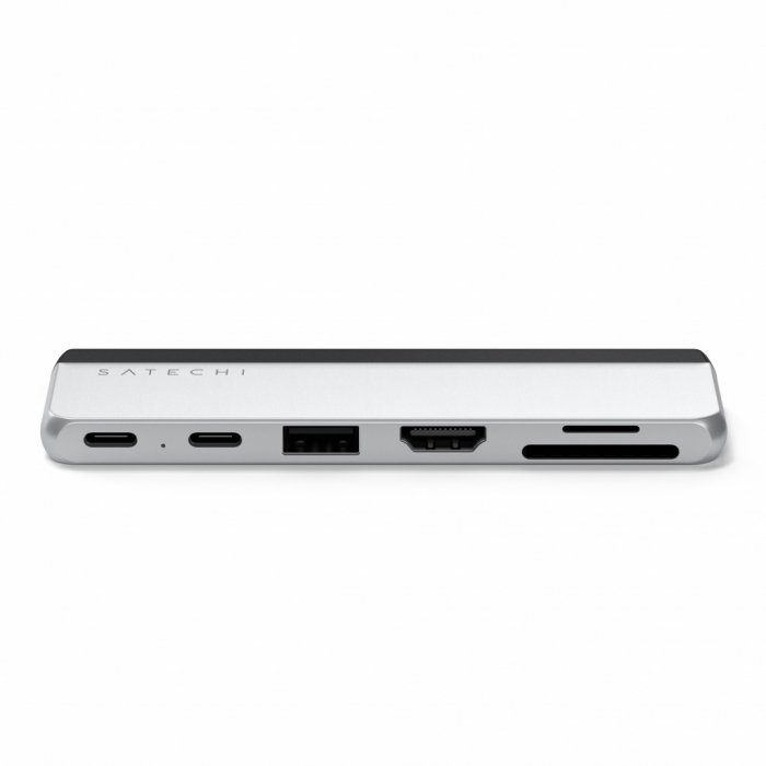 Satechi DUAL USB-C HUB for SURFACE PRO 9 (1x USB4 Pass-through Port 100W PD, 1x 6K/60Hz or Dual 4K/60Hz Video 40Gbps,2x USB-C 3.2 Gen 2 Port, 1x USB-A 3.2 Gen 2, HDMI 2.0 Port (4K/60Hz) SD/microSD) [3]