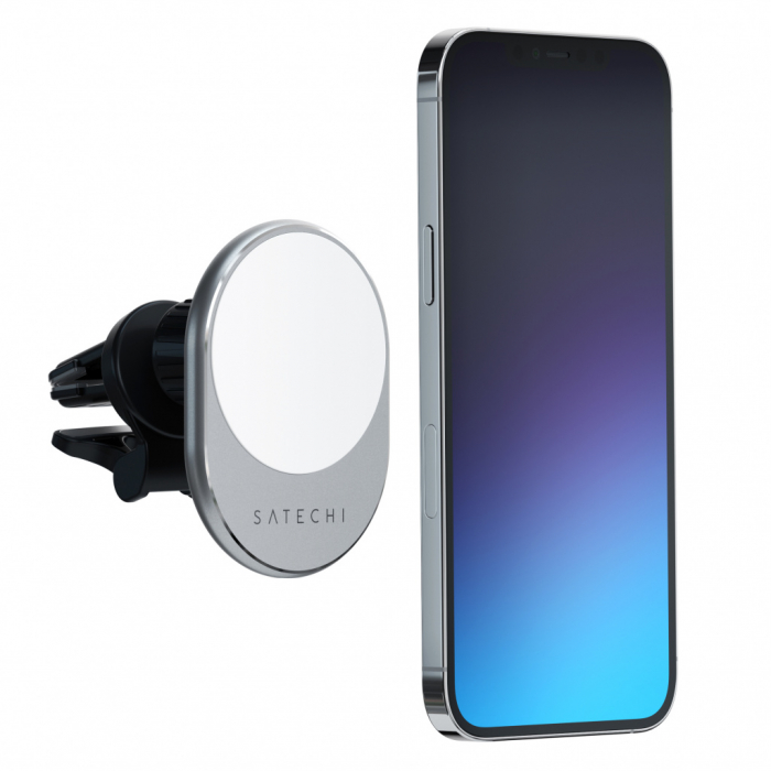 Satechi Magnetic Wireless Car Charger - Silver [2]